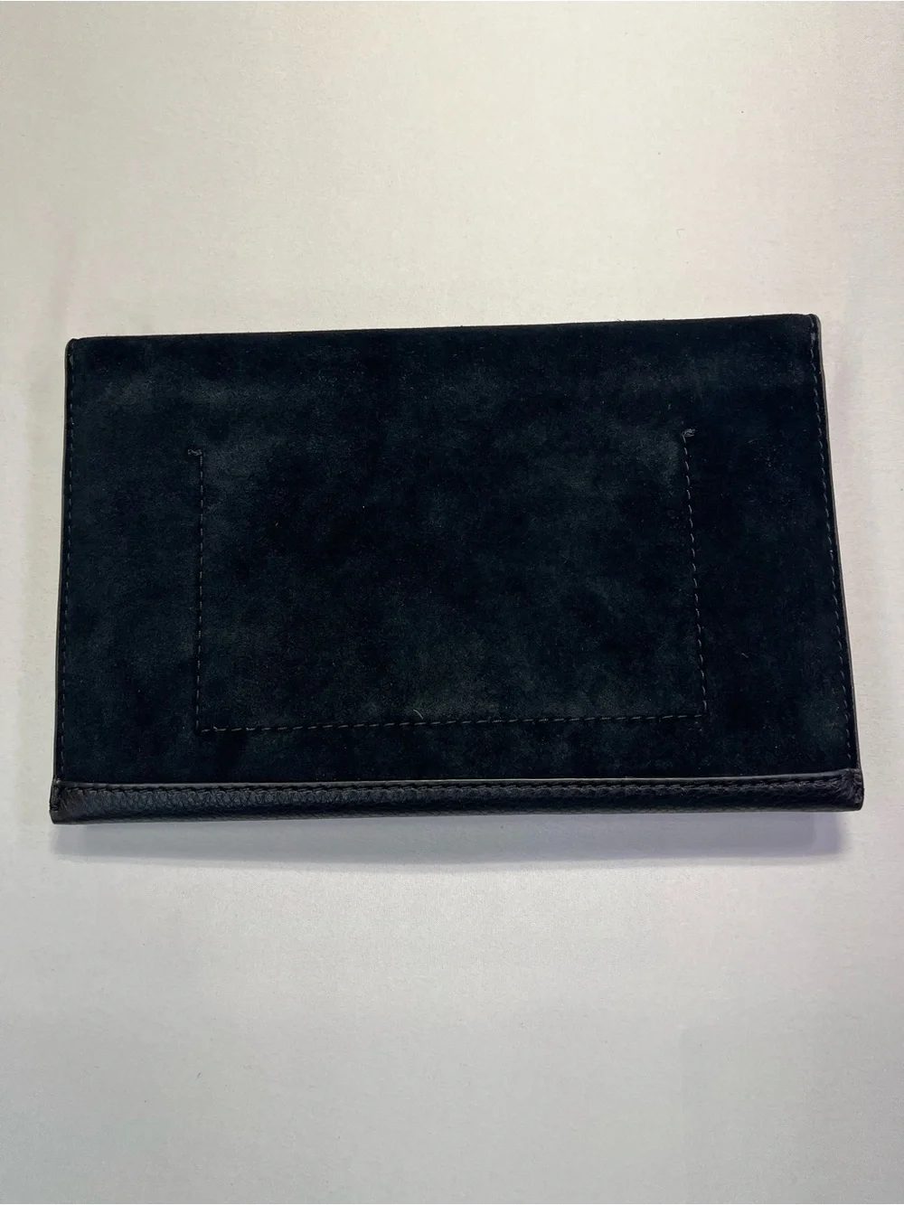 Tory Burch Black Suede Leather Clutch with Gold Turn-Lock - NWT